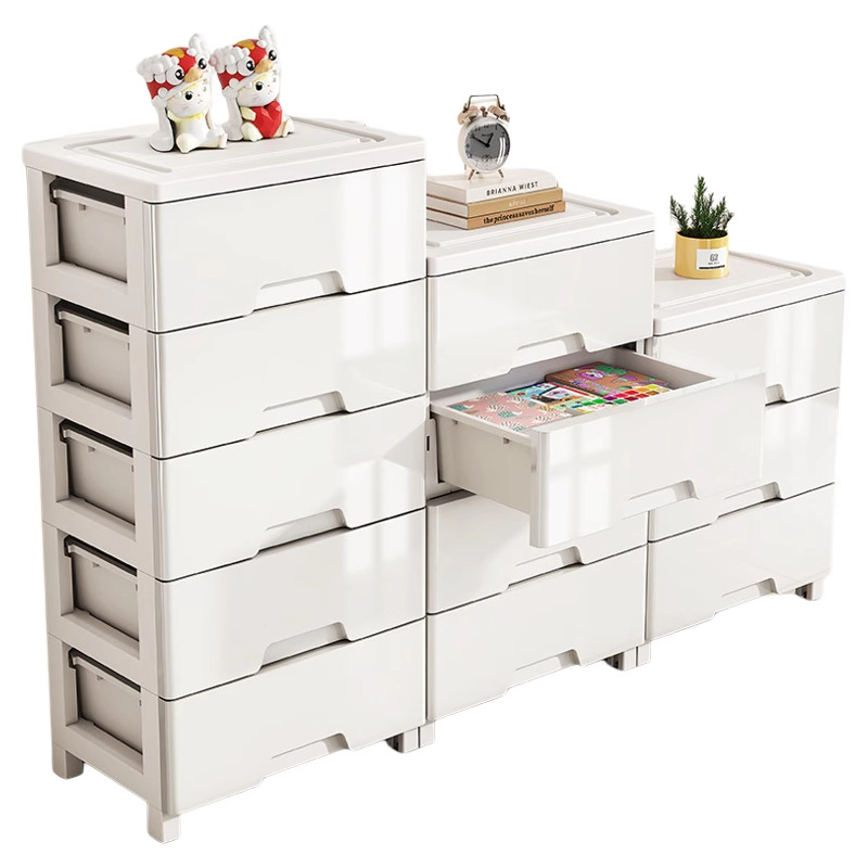 34-50 Wide Living Room Bedroom Drawer Storage Cabinet Household Children's Clothes Toy Sundries Plastic Storage Cabinet