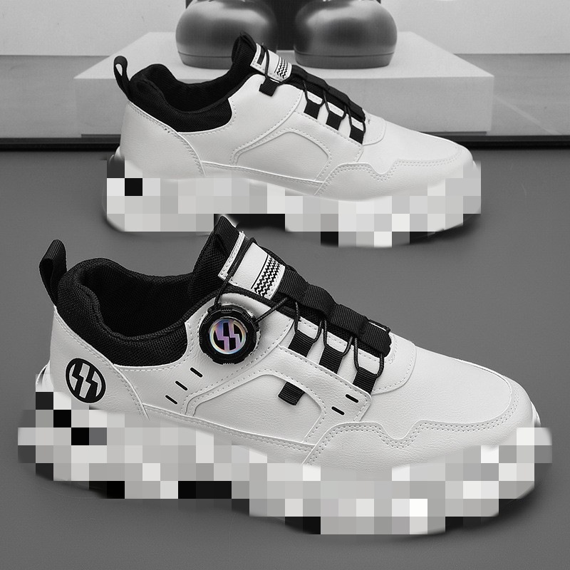 Men's Shoes 2025 Spring New Low-Cut One-Leg Rotating Button Sports and Leisure Trendy Shoes Outdoor Waterproof Work Shoes