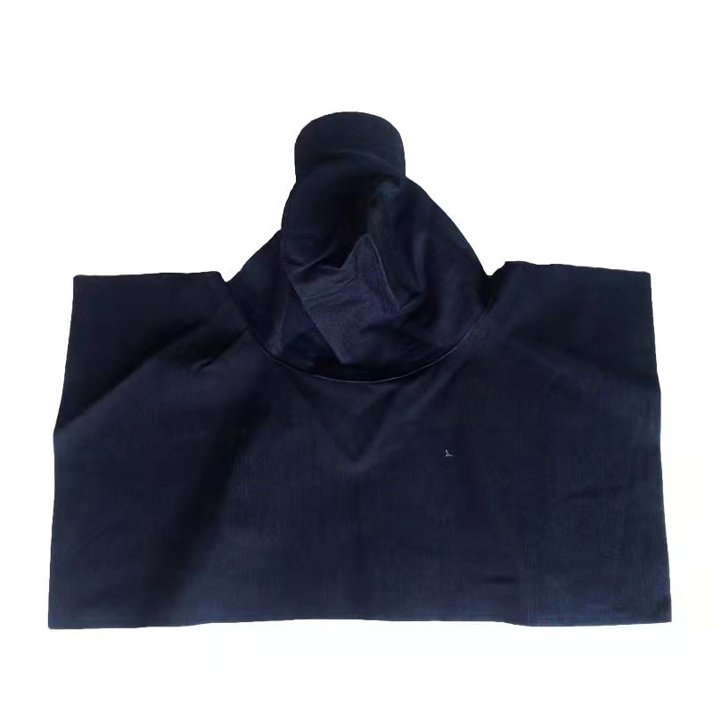 Factory wholesale denim labor protection tie-up shawl cap dust-proof brim hood polished handling protective head canvas cap