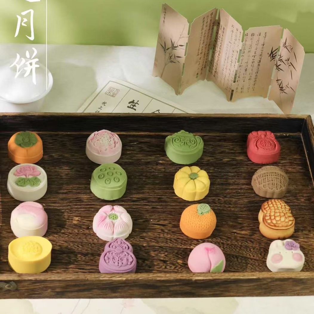 National Trend Palace Good Persimmon Peanut Mooncake Mid-Autumn Mooncake Chinese Pastry Fruit Lucky Bag Souvenir Manufacturer Wholesale