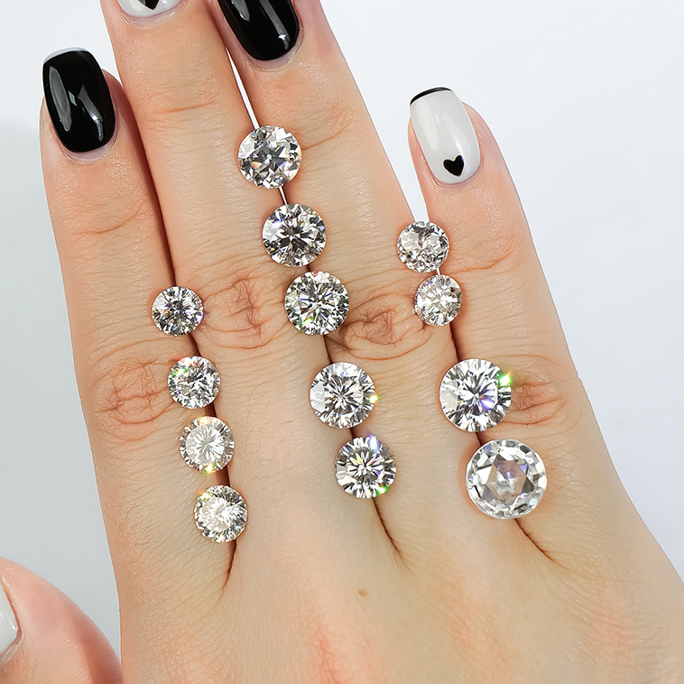 1 Carat Moissanite Jewelry with Main Stone Fancy Cut Def Color Vvs Bare Stone [Sold Cross-Border Sale]