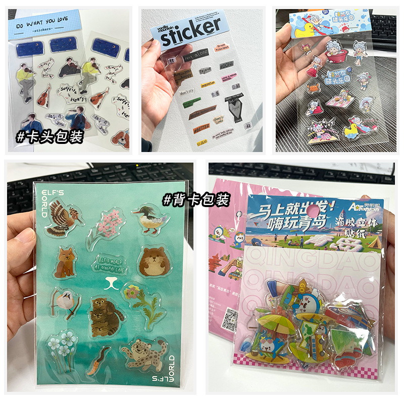 Crystal Drop Resin Jelly Resin Stickers Custom 3D Illustration Creative Stickers Irregular Stickers Planner Stickers