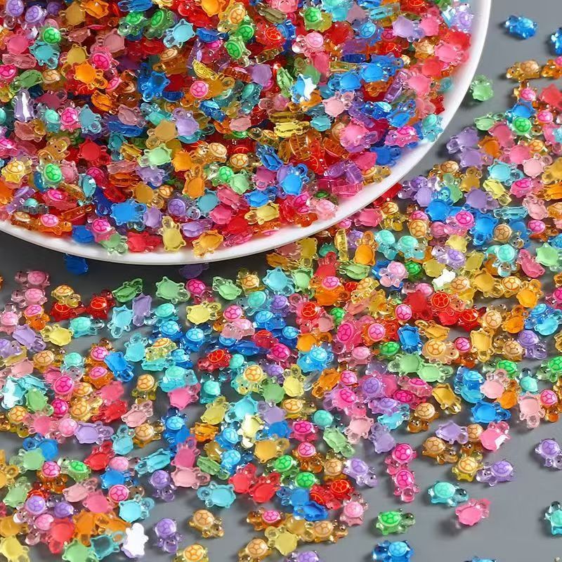 Mini New Cartoon Luminous Cream Turtle Resin Cute Popular Nail Art Ornaments Upgraded Turtle DIY Accessories