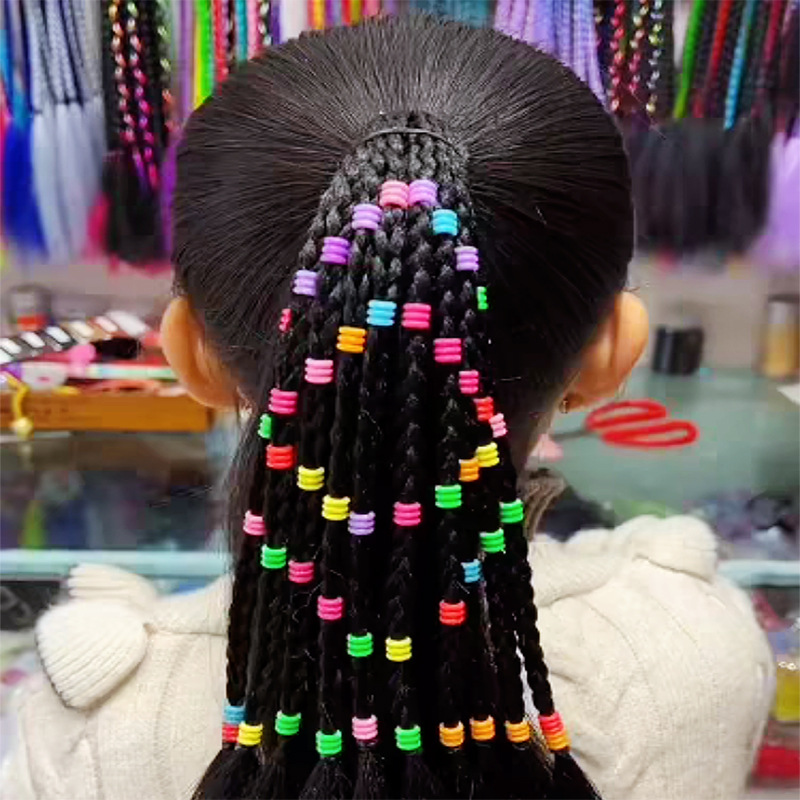 6.5 * 7mm acrylic thread large hole barrel beads diy jewelry accessories straight hole loose beads children's dirty braid hair beads