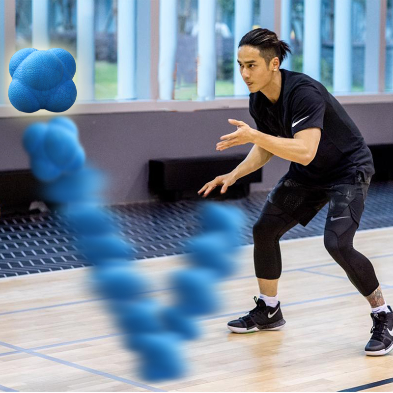 Hexagon ball reaction ball sensitive ball direction change ball net feather table tennis agile training device children's speed reaction ball