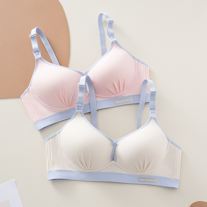 [Manufacturer] nursing bra push up anti-sagging thin pure cotton nursing front buckle without steel ring maternity underwear