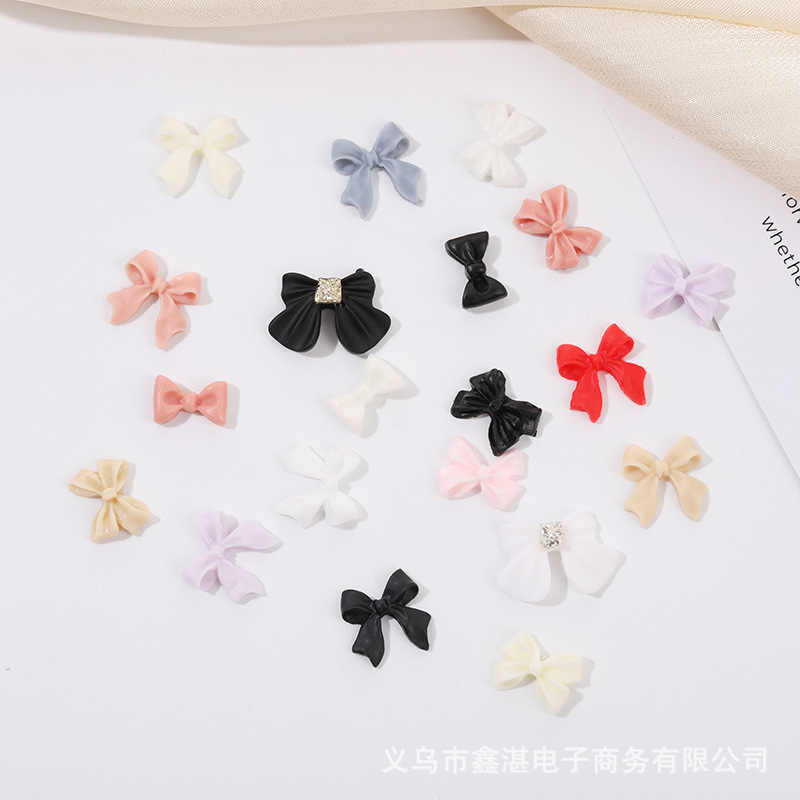 Explosive bow nail jewelry resin three-dimensional small bow diy nail decoration Joker accessories wholesale