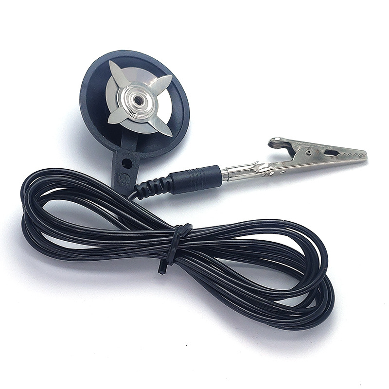 Suction Cup Terminal Grounding Wire Black Table Mat Electrostatic Clip Electrostatic Wire to Remove Static Ground Double Claw Anti-Static Buckle