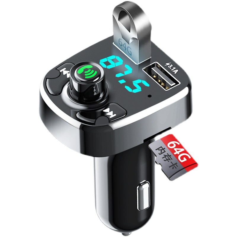 Car Bluetooth Mp3 Player Hands-Free Phone Car Music Universal Fm Transmitter Dual USB Car Charger