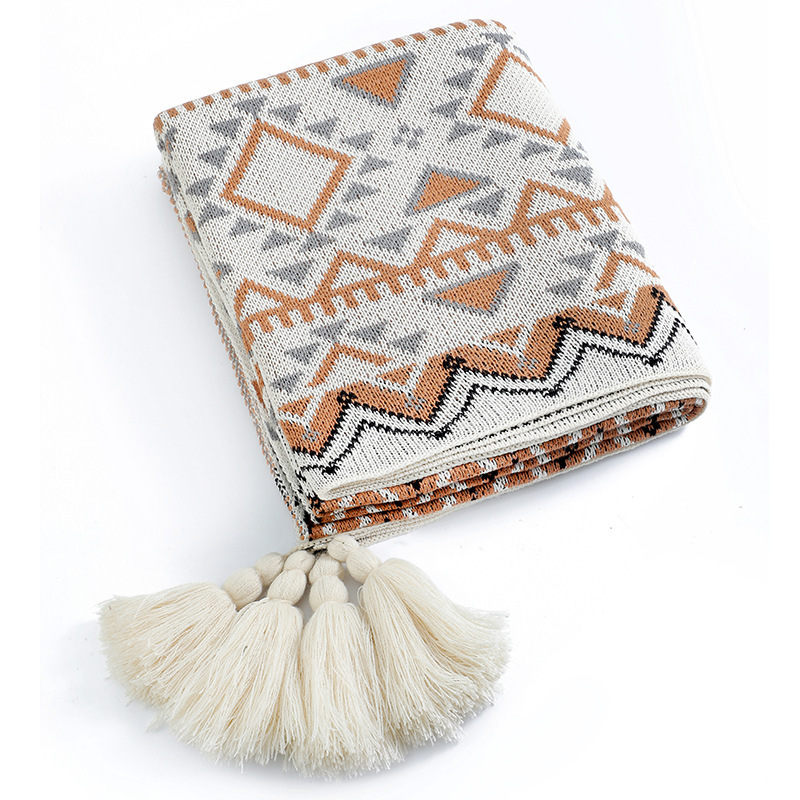 Navajo Daylight Blanket Thickened Knitted Bohemian Office Nap Air-conditioning Blanket Sofa Blanket Baby Blanket