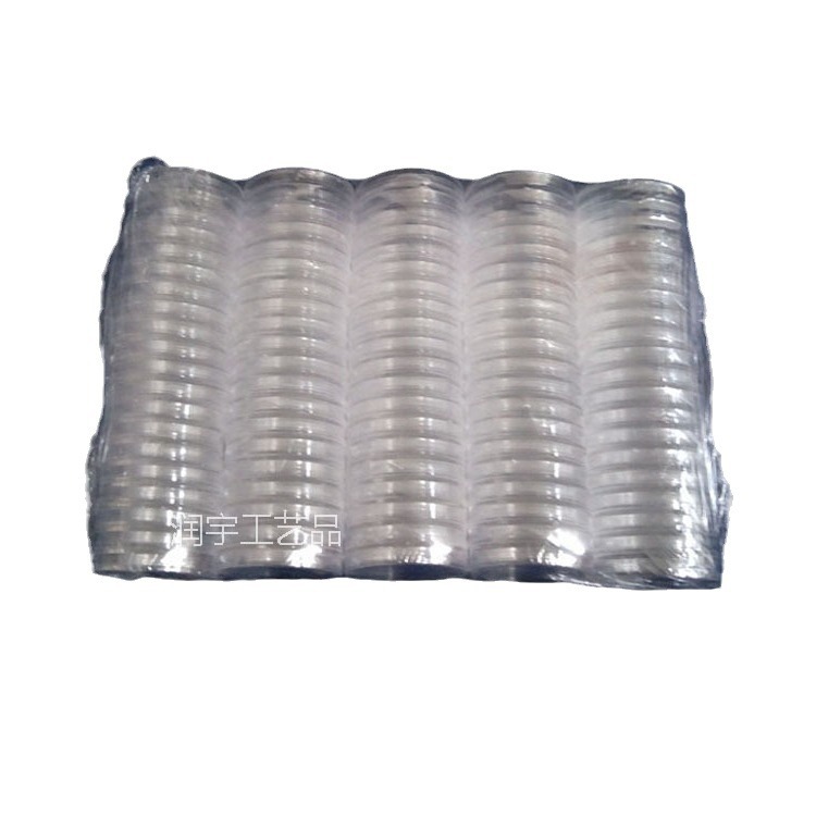 38mm inner diameter coin protection box transparent crystal small round box coin collection box commemorative coins ancient coins storage box