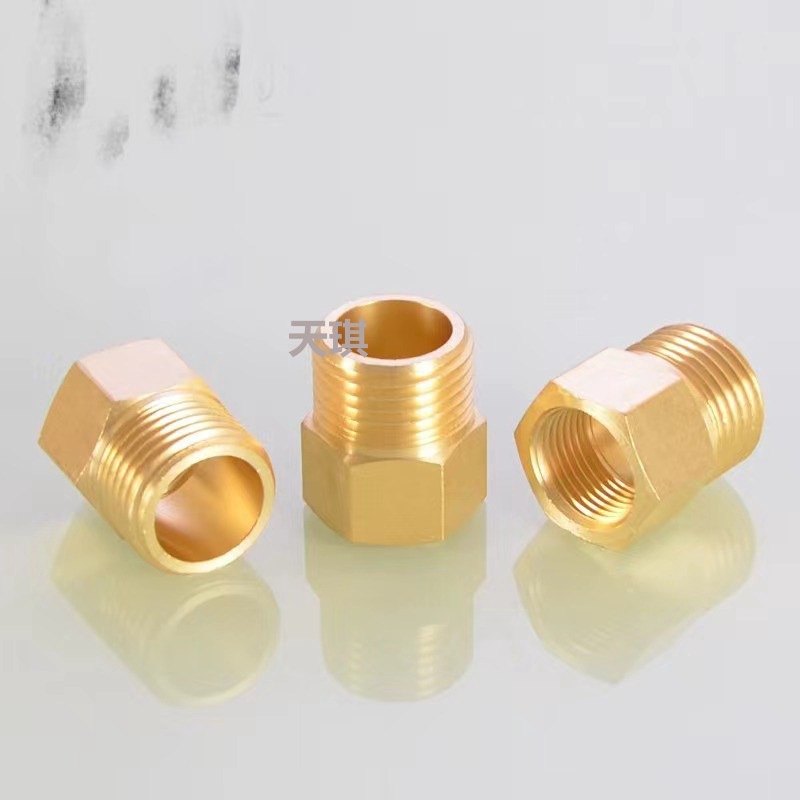 All-Copper 1/2 Inch Internal and External Threaded Direct 1/4 Inch, 1/2 Inch, 3/4 Inch, 1 Inch Reducing Couplings with Large to Small Heads
