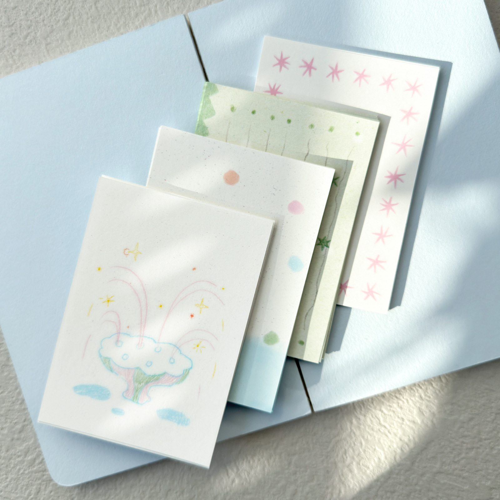 Jilu Agugu Sea Salt Series-M5 Sticky Notes Inner Pages Salt Series Notebook Replacement Inner Pages Message Note Paper