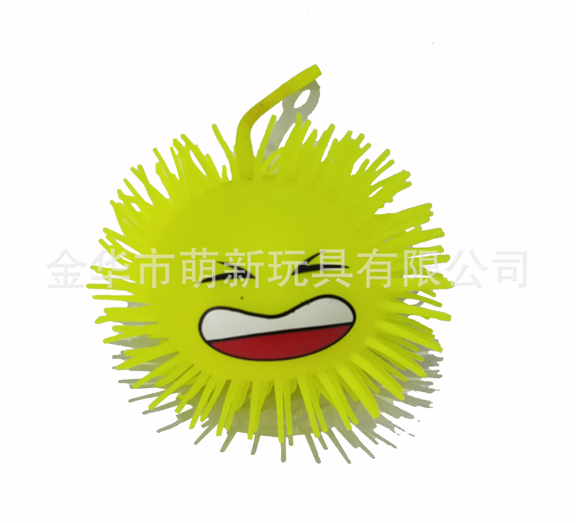 Customized Printed Inflatable Flashing Light Fur Ball with Rope Pinch Vent Ball Hedgehog Tpr Night Market Gift Promotion Manufacturer