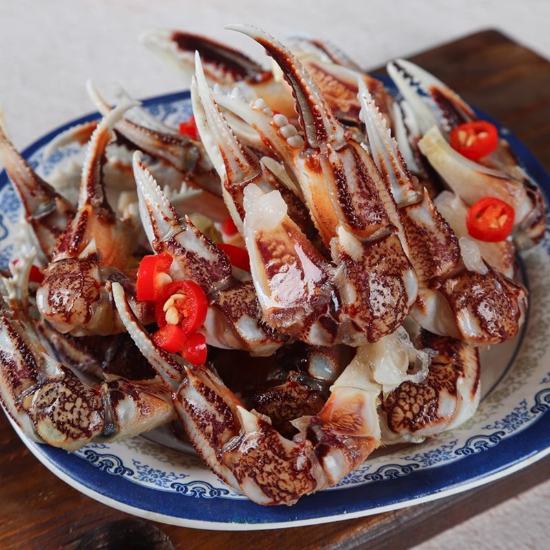 Large frozen sand crab tongs fresh frozen fresh crab foot tongs raw pickled drunk crab tongs ingredients commercial wholesale seafood