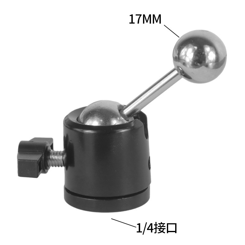 Dual Ball Head Metal 1/4 Screw Interface Bracket Tripod Accessory Selfie Stick Rotating Universal Adjustable