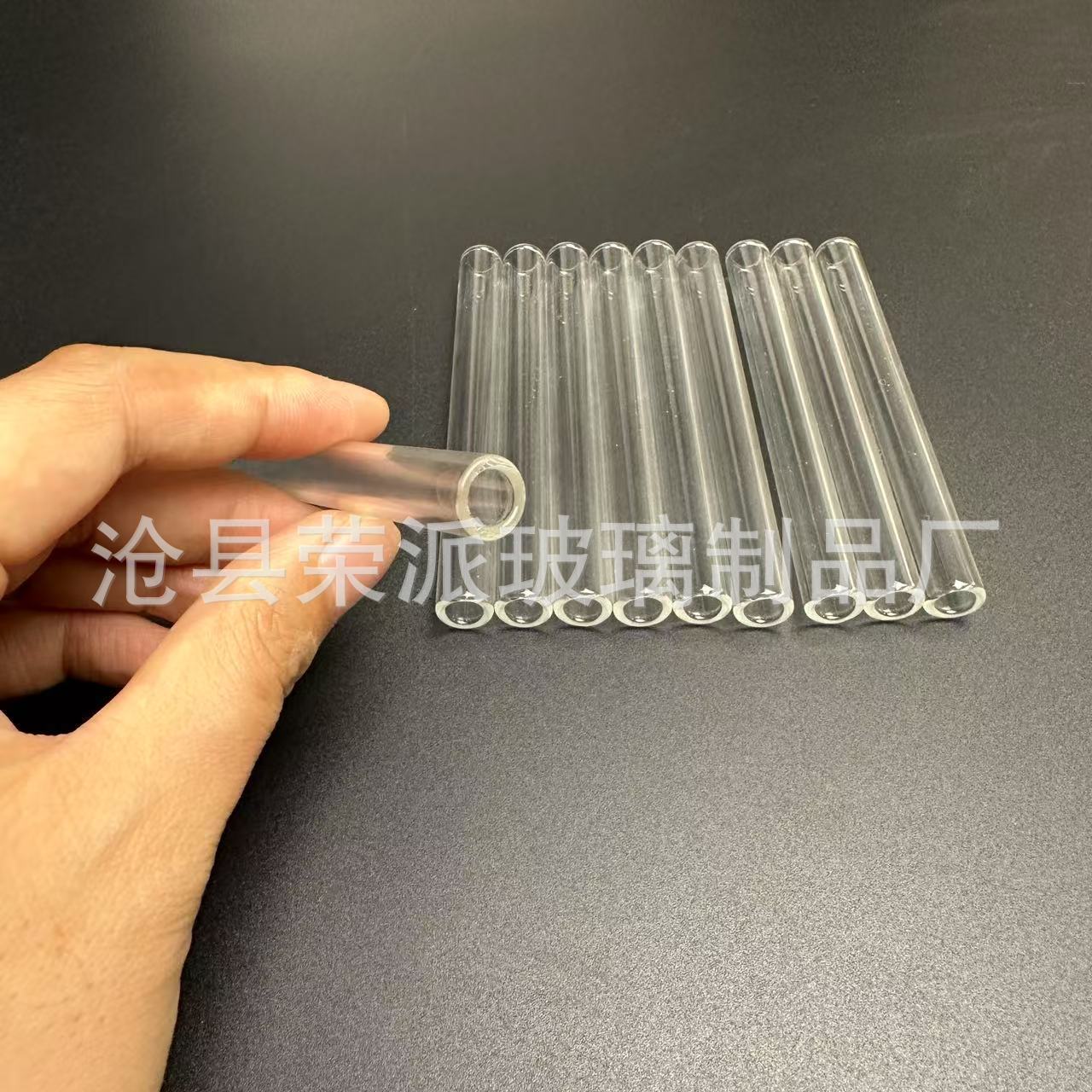 Курительная трубка из высокоборо-силикатного стекла, термостойкая стеклянная соломинка, размер можно настроить