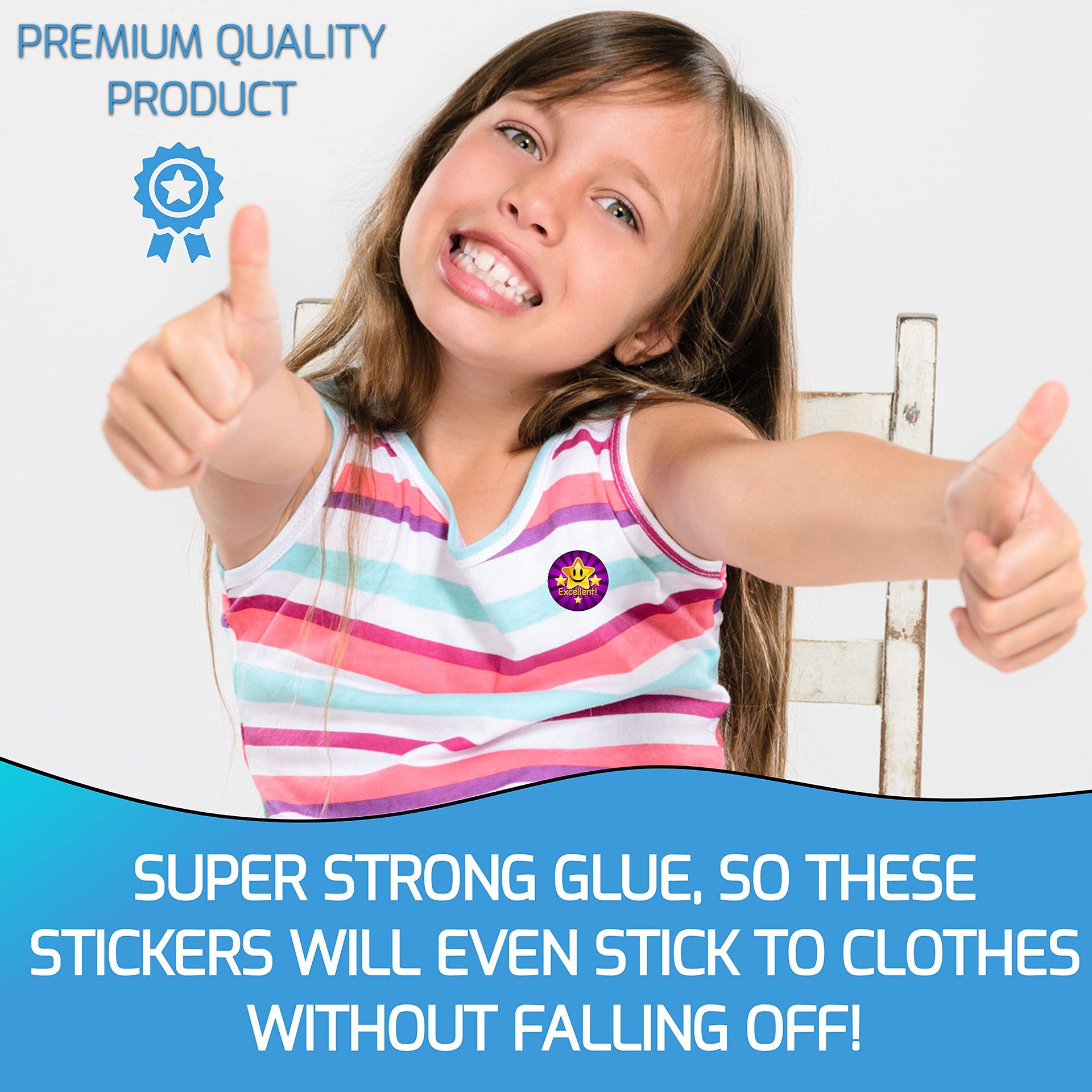 Children's teacher reward stickers children's behavior high quality well done reward stickers 1 inch children's school stickers