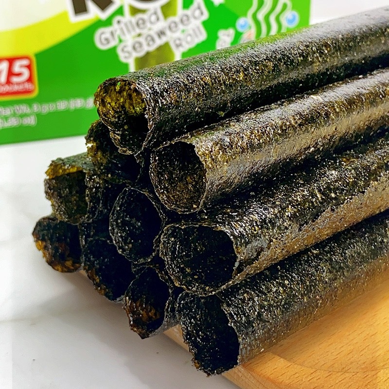 Thailand Imported Snacks Boss Tsai Seaweed Roll Wholesale Net Red Classic Instant Roasted Seaweed Laver Snacks