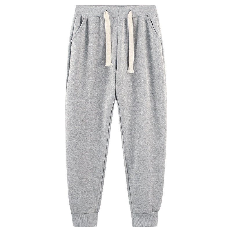Wholesale 420g Fleece-Lined Thickened Sweatpants for Men, Autumn and Winter Style, Jogger Casual Sports Pants, Warm Loose Long Pants Made of Cotton