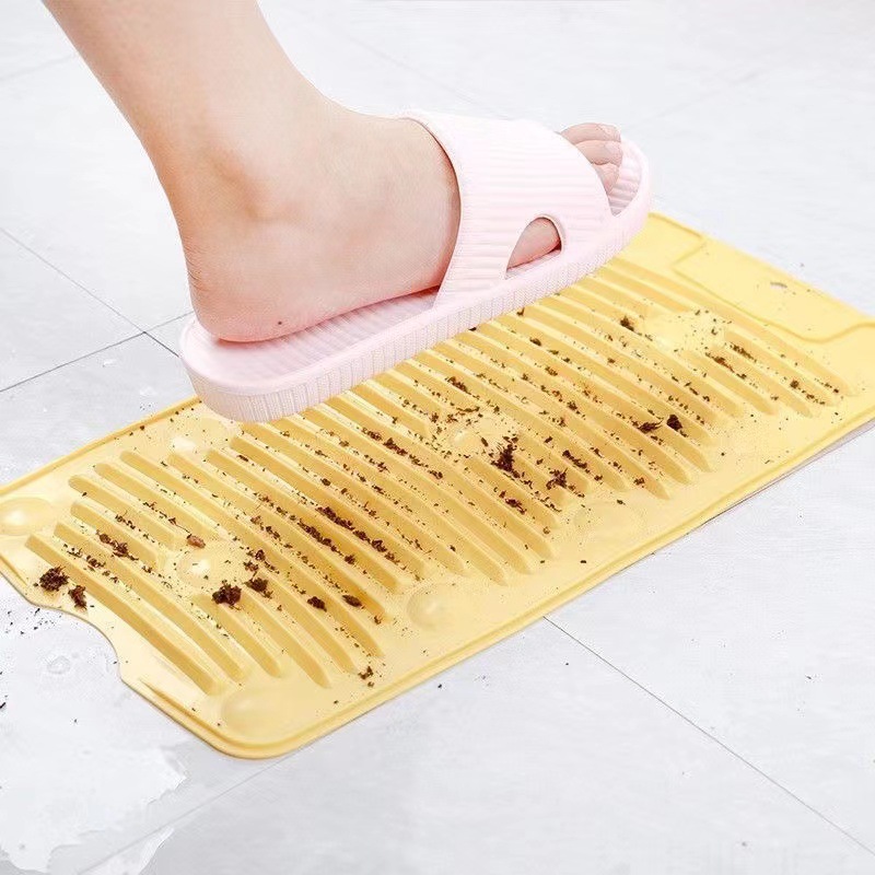 Trendy Multifunctional Silicone Washboard with Suction Cups, Foldable Laundry Board for Cleaning Shoe Soles, Thickened Non-Slip Washboard
