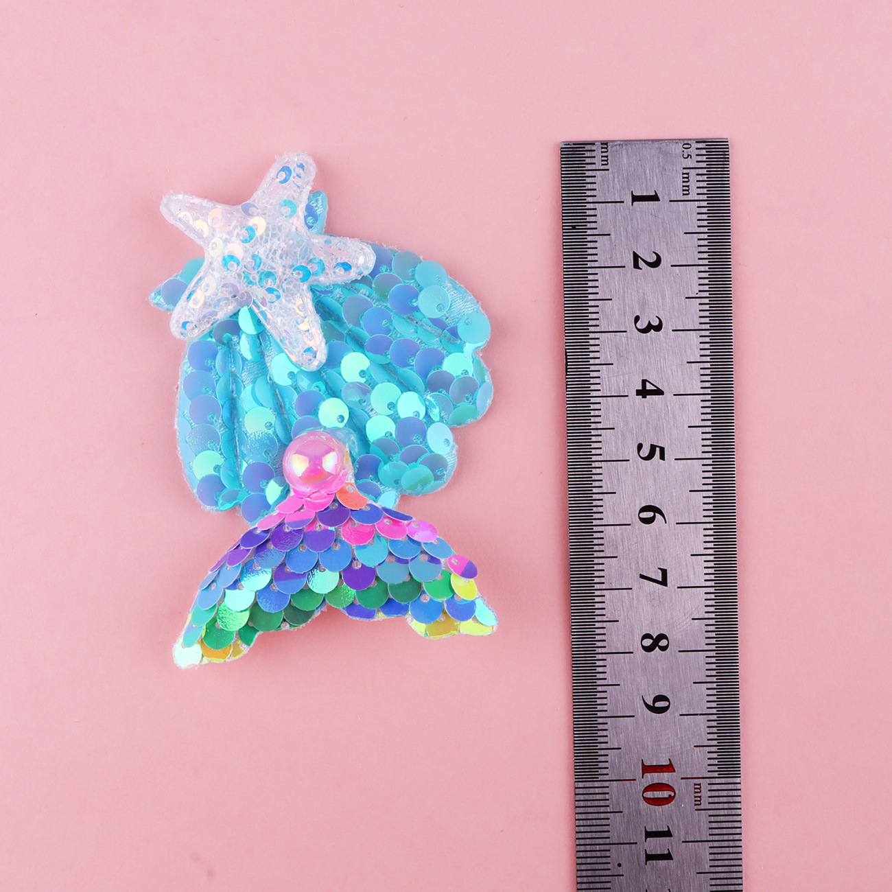 Children's Cartoon Mermaid Hairpin Cute Sequin Starfish Duckbill Clip Ocean Small Clip Accessories Women's Cross-Border Accessories
