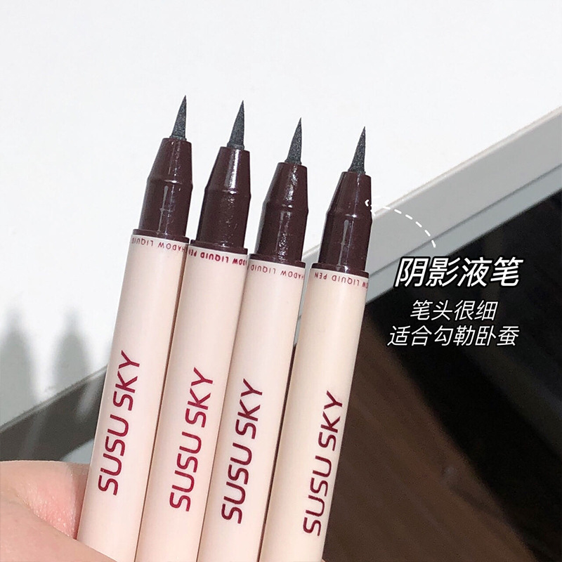 SUSU SKY double head bright lying silkworm pen natural outline eyeliner shadow dual-use sequins color eyeliner pen wholesale