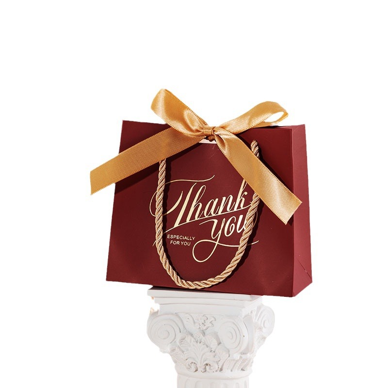 Cross-border candy box Amazon gift handbag creative fresh white gift bag wedding candy box packaging