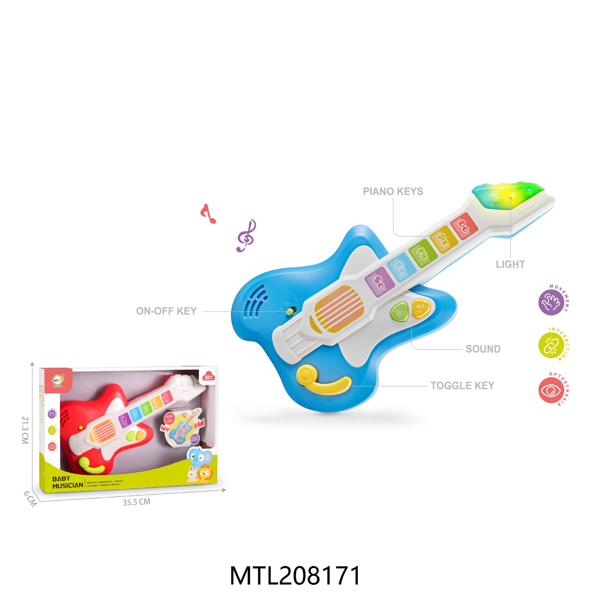 Baby Light and Music Hand Drum, Children's Early Education Educational Electronic Musical Instrument, Music Drum for Babies Aged 0 to 1 Years Old