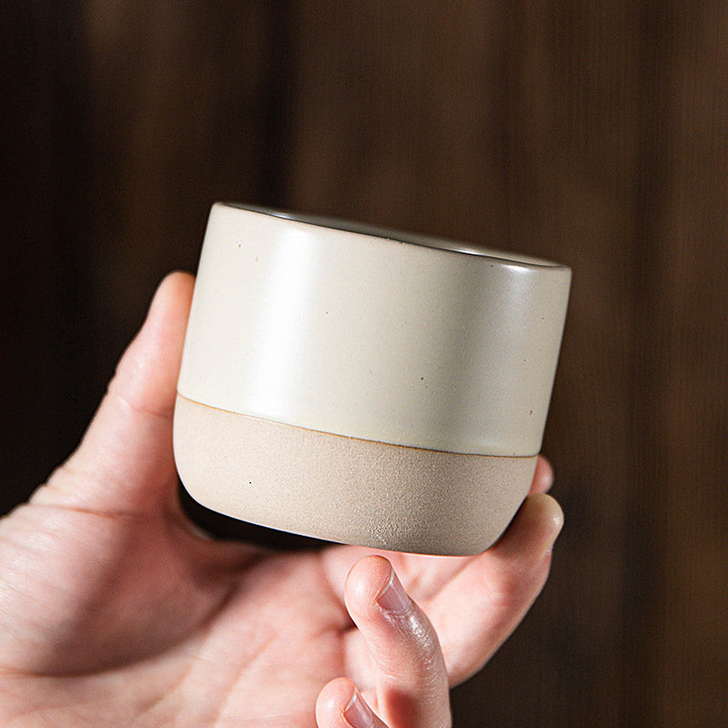 Cross-border Japanese style stoneware concentrated coffee cup vintage ceramic Kung Fu Tea Cup master tea cup office household water Cup