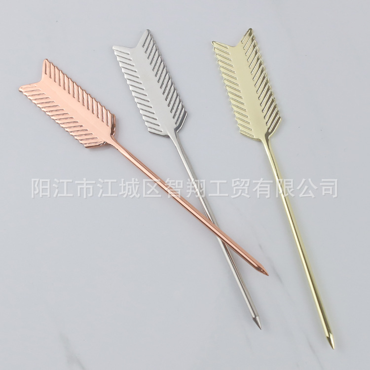 304 Stainless Steel Fruit Skewers for Cocktail Decoration, Food Skewers, Fruit and Olive Skewers, Stainless Steel Fruit Skewers