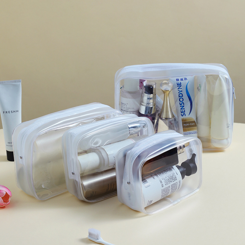 Transparent Wash Storage Bag Portable Cosmetic Bag Storage Bag Cosmetic Packaging Bag Printable logo in stock Wholesale