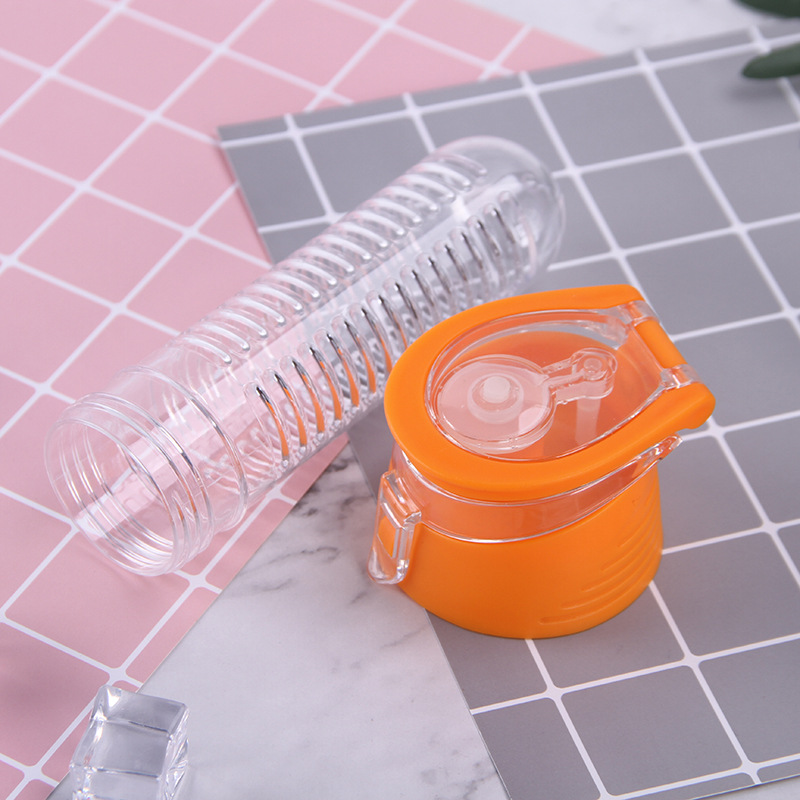 Portable Plastic Cup, Cross-Border Ready Stock, Fruit Lemon Cup, Water Cup, Can Be Printed with Logo, Eco-Friendly Lemon Juice Cup