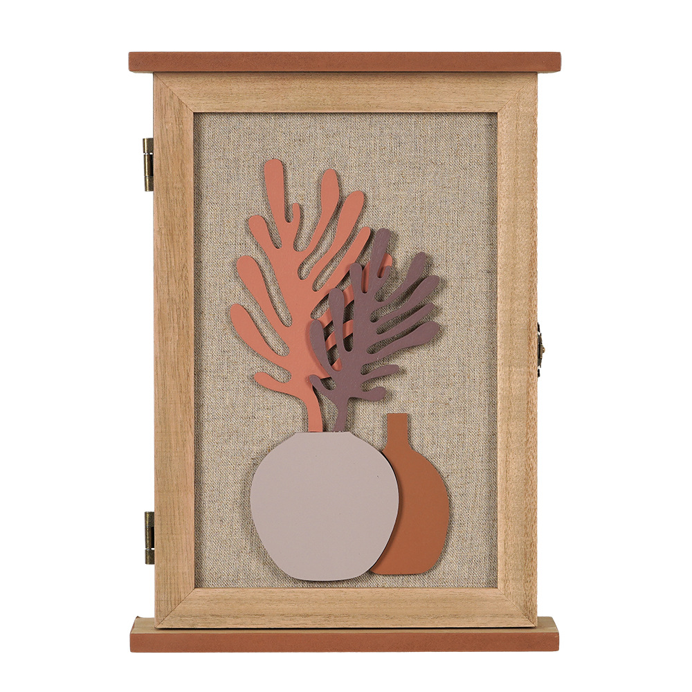 2025 Cross-border Wall-mounted Key Storage Box Entrance Hook Car Key with Lock Dust-proof Storage Box New Product