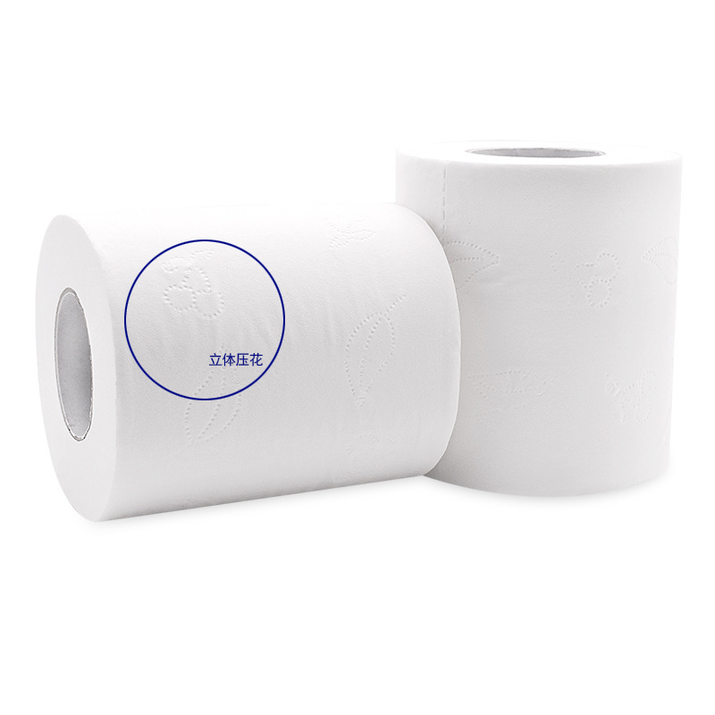 Commercial roll Paper 4 layers 80g hotel roll paper toilet paper hollow toilet paper household roll paper wholesale toilet paper