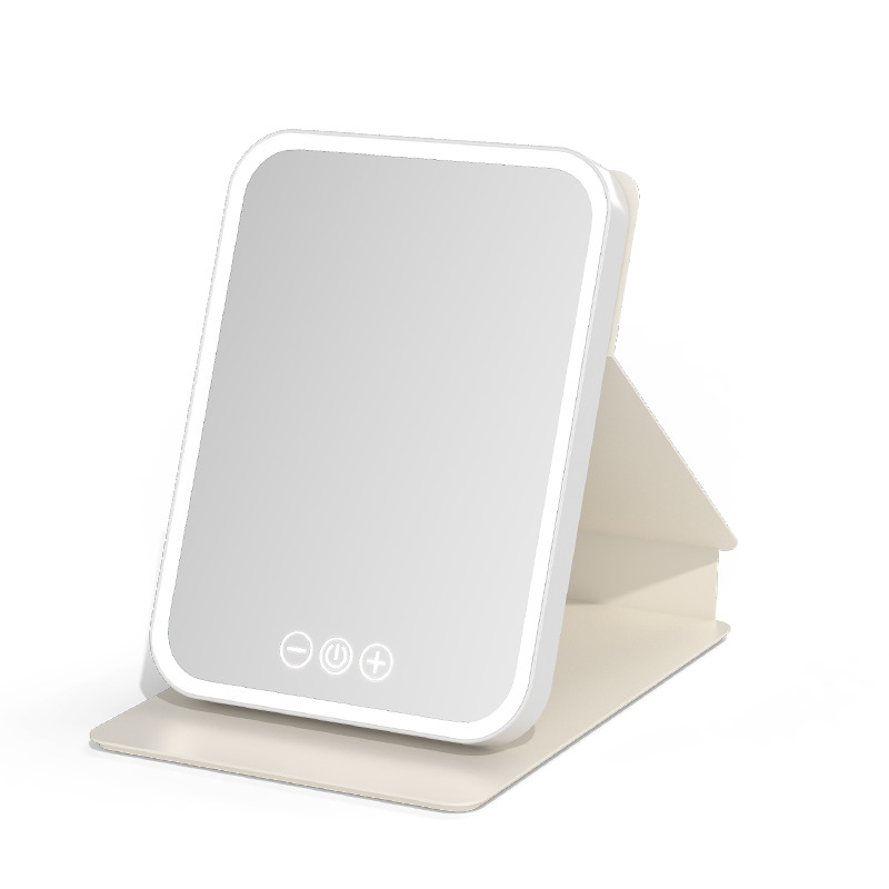 [Fairy Mirror] Increase LED makeup mirror with light supplement desktop dormitory desktop ins three-color lamp integrated charging type