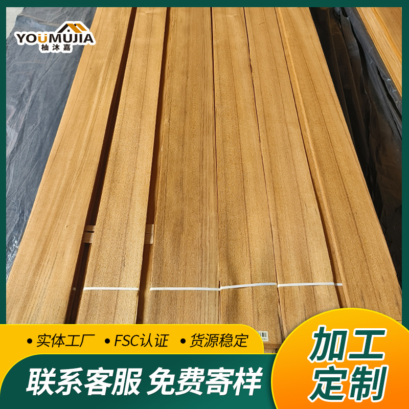 Фанера из бирманского тика Youmuja FSC сертифицированная для внутреннего декора, прямая текстура, горная текстура, деревянный пол из тика