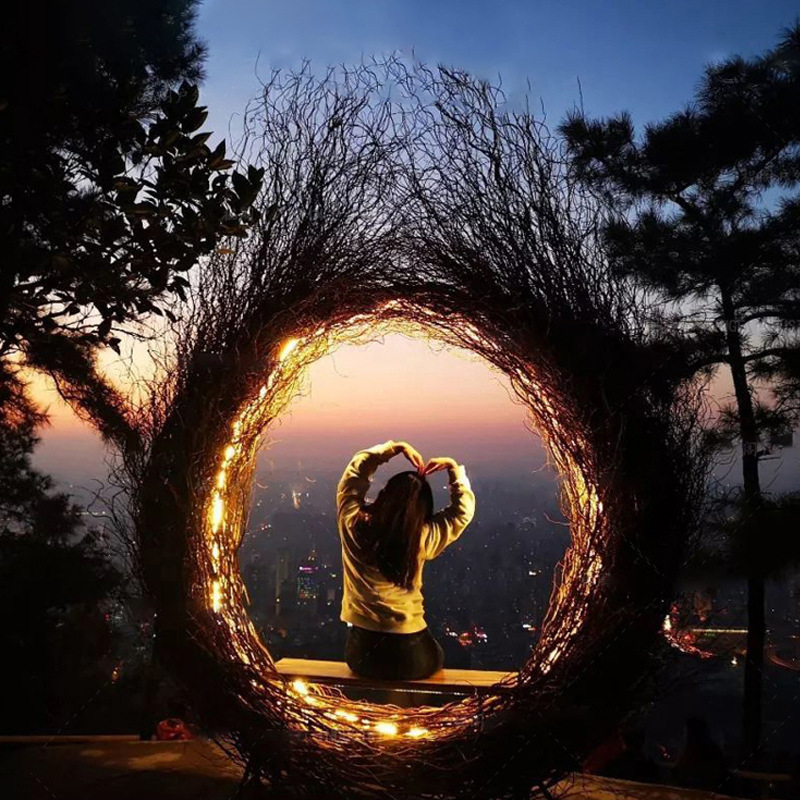 Indoor Hanging Chair Recliner Leisure Internet Celebrant Hotel Villa Furniture Round Outdoor Homestay Bird's Nest Hanging Basket Rocking Chair