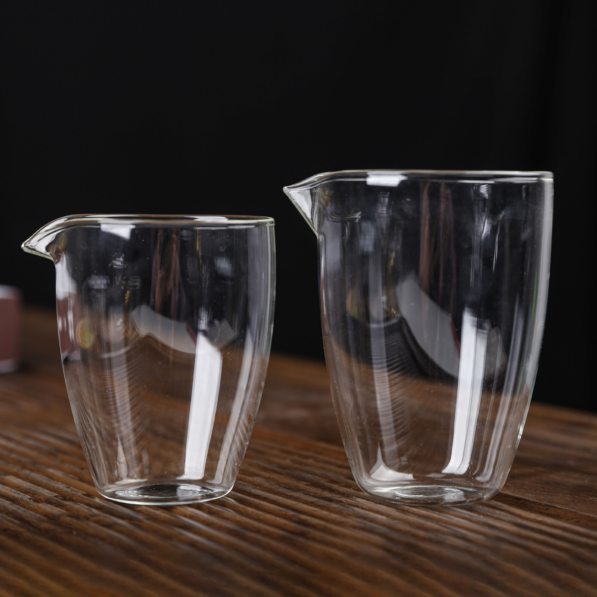 High Borosilicate Glass Public Cup Household Transparent Worry-Free Public Cup Kung Fu Tea Set Tea Sea Split Tea Set Pointed Mouth Uniform Cup