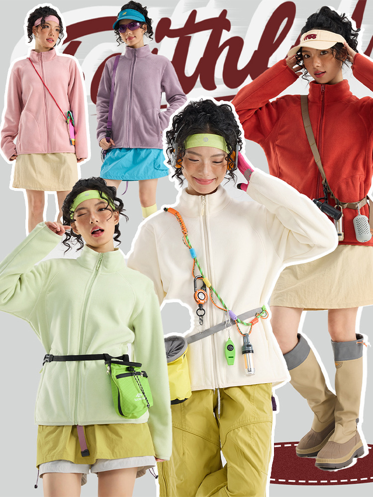 25 New Fleece Jackets for Men and Women, Outdoor Fleece-Lined, Thickened, Warm Stand-Collar Fleece Jackets, Couple's Jacket Liner