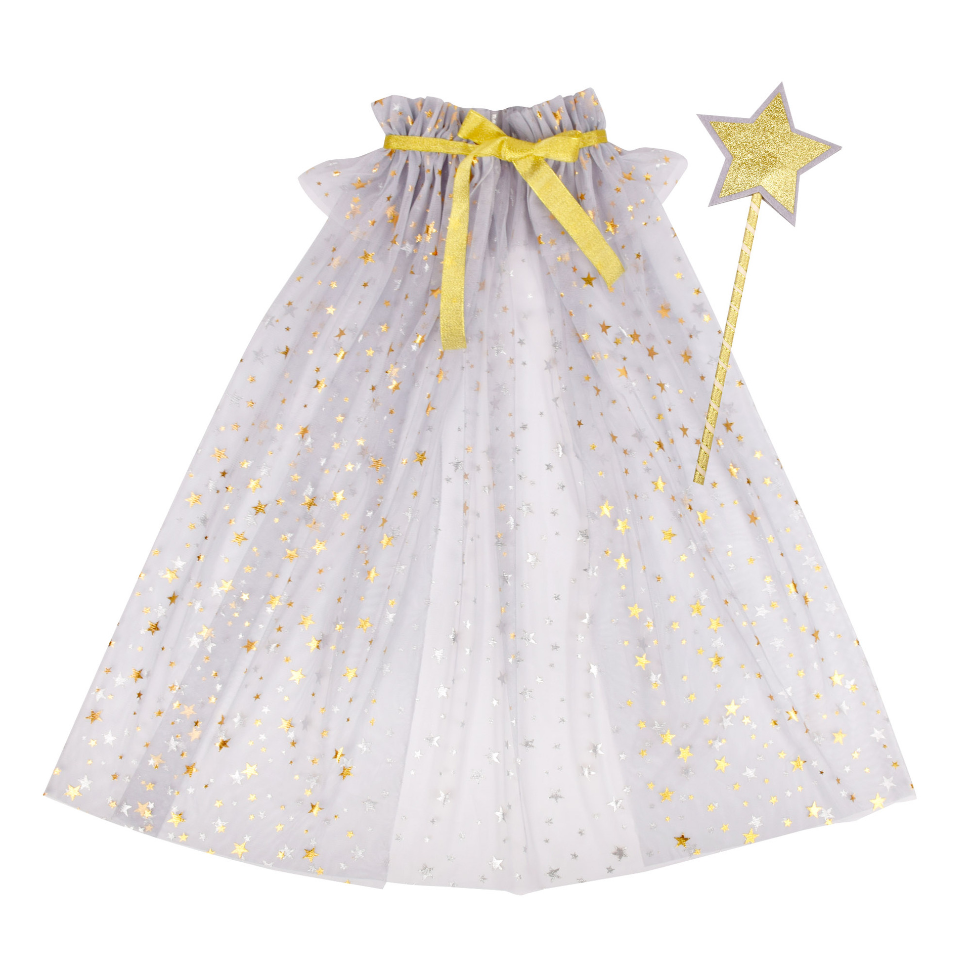 Cross-border Hot-selling Children's Fairy Mesh Cloak Thin Party Performance Cloak Decoration Props Star Wand