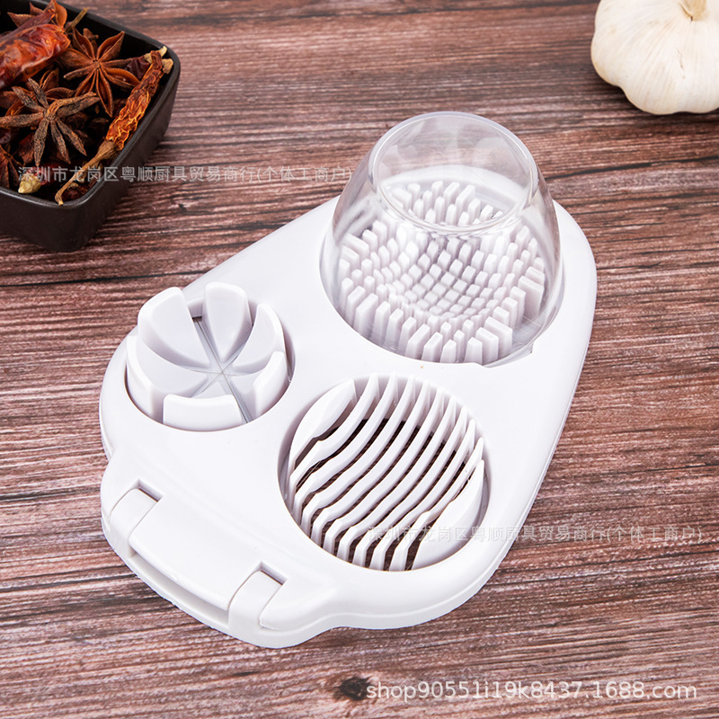 Cross-border egg petal cutter press fancy egg cutter three-in-one egg slicer egg cutting tool