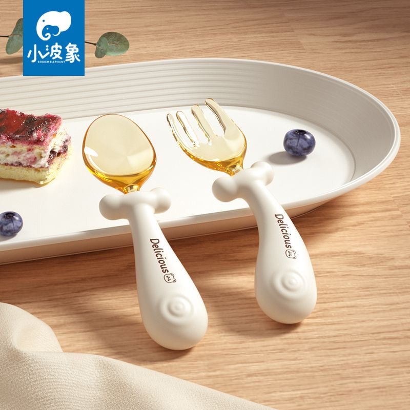 Ложка для обучения детей есть, тренировочная силиконовая ложка, для новорожденных, самообслуживание, комплект детской посуды, дополнительно ложка