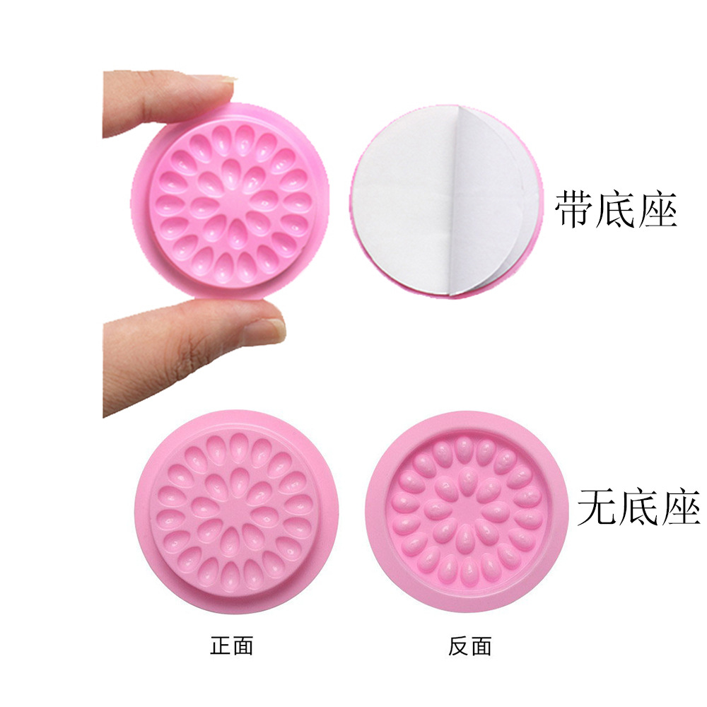 Cross-border new factory direct no base pattern plate false eyelashes grafting glue tray pink PVC gasket batch