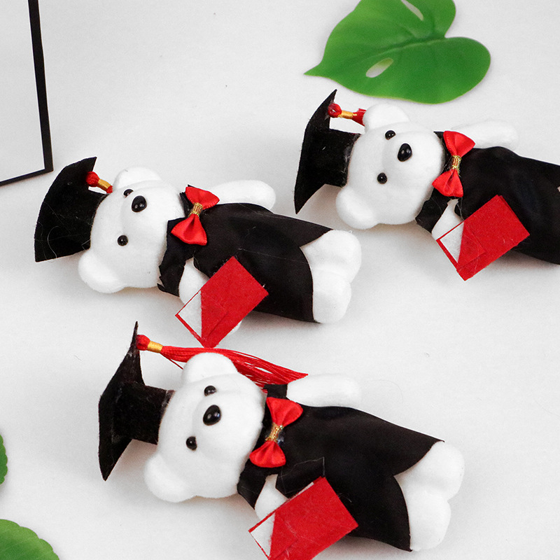 Graduation bear doll bachelor's clothing doll master's bubble doctor bear doll classmate junior high school graduation season gift