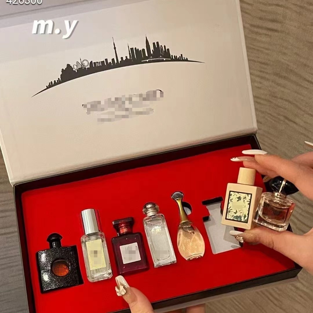 Big Brand Perfume Set, Seven-Piece Set, Long-Lasting Light Fragrance Set, Gift Box, Birthday and Christmas Gift, Souvenir Gift
