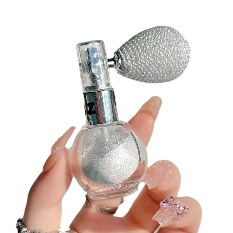 Cross-Border Internet Celebrity Air Cushion Glitter Highlighter Spray Powder Fine Shimmer Spray Pearlescent Brightening Loose Powder Sparkling Versatile Loose Powder