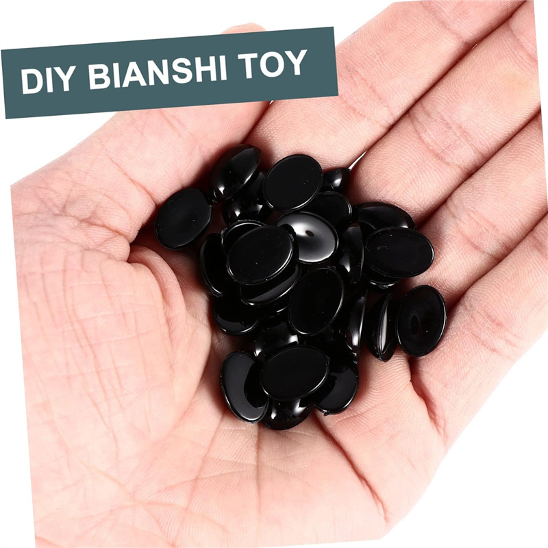 5 sizes flat bottom oval black plastic crocheted nose eye 8-19mmDIY decorative animal nose