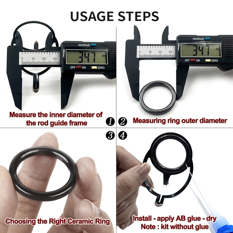 Cross-Border Dropshipping Ceramic Guide Ring Set Fishing Rod Guide Eye Repair Ring Rock Rod Sea Rod Guide Line Guide Ring Sea Fishing