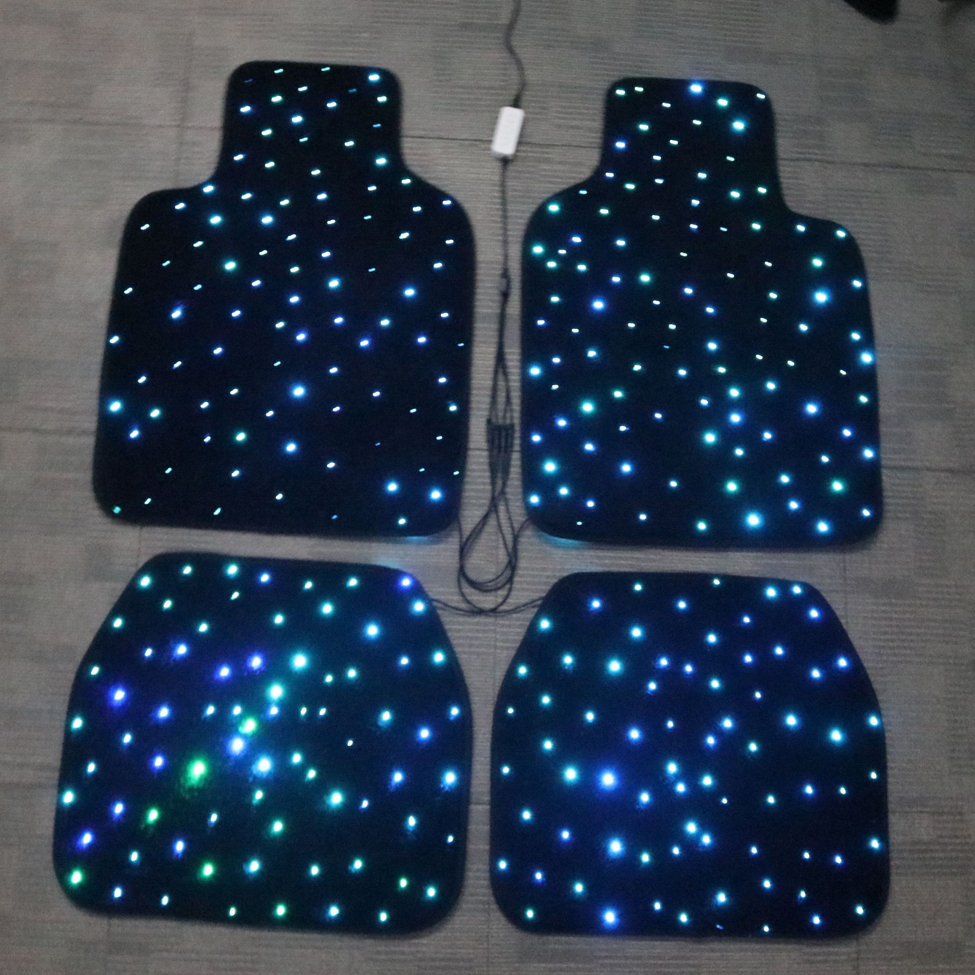 Car Starry Sky Carpet USB Powered Multi-Color Ambient Light Neutral Model App Control Fiber Optic Starlight Car Floor Mat